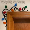 Decoración de esquina de puerta de Navidad de madera luces adhesivo de pared hogar - Luces de Colores de Esquina de Puerta de Hierro [T220]