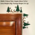 Navidad madera puerta esquina decoracion cartel, festivo hogar deco arbol reno y ciervo. - Ciervo del Bosque de Hierro [T220]