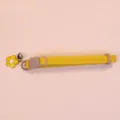 Corduroy cat collar detail featuring cute flower pendant, bell and adjustable buckle. - Yellow