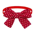 Red polka dot pet bow tie for dogs and cats grooming accessory decorative bow collar - Red White Dot Style