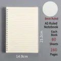 A5 spiral notebook with 8mm ruled lines, thick frosted cover, 80 sheets 160 pages. - A5 Lined Style / 80 Sheets 160 Pages Per Book