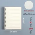 A6 spiral notebook with ruled lines, 80 sheets 160 pages minimalist school office stationery. - A6 Grid Style / 80 Sheets 160 Pages Per Book