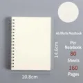 A6 blank spiral notebook with frosted cover and double wire binding, 160 pages for daily writing. - A6 Blank Notebooks / 80 Sheets 160 Pages Per Book