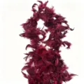 Burgundy feather boa for DIY crafts, wedding decoration, and floral bouquet packaging supplies. - Burgundy