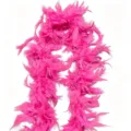 Hot pink turkey feather boa 40g, fluffy craft feathers for bouquet and wedding DIY decoration. - Deep Pink
