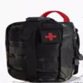 Borsa medica tattica mimetica kit di primo soccorso per escursionismo all'aperto sopravvivenza. - Taglia unica / Mimetico CP Nero (Maniglia Rossa)