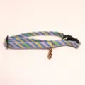 Colorful striped pet collar with tie pendant for cats and small dogs adjustable neck strap. - Floral Style 3