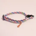 Colorful striped pet collar with tie pendant, adjustable neck strap for small cats and dogs. - Pattern 4