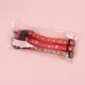 Christmas pet collar set with cute bell and festive Santa pattern for cats and dogs accessory - 3 Pieces/Pack / Red Series