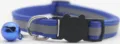 Blue reflective pet collar with cat safety buckle and metal bell for cats and dogs. - Sapphire Blue