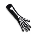 Guantes de esqueleto de Halloween negros largos estampado de huesos de brazo fiesta - Adulto / Estampado Esqueleto 45cm / Negro