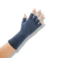 Knit fingerless gloves long ribbed warm solid color winter arm warmer for women and men - One Size / Dark Gray Long Ribbed