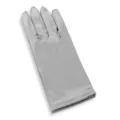Guantes cortos de novia de satén gris para mujer, guantes elegantes de poliéster para fiesta. - Talla única / Gris Satén