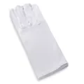 Women's White Satin Short Gloves Bridal Wedding Gloves Party Stage Performance Accessories - One Size / White Satin
