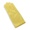 Yellow satin short gloves for women bridal wedding stage performance evening dress apparel - One Size / Yellow Satin