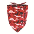 Halloween bandana pour animal de compagnie rouge citrouille chat chien foulard fete - 62*45*45cm / Style 7
