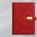 Cuaderno de tapa dura rojo A5 con cierre magnético metálico, diario de planificación de negocios pro. - A5 / Naranja