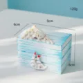 Caja de almacenamiento de madera estilo mediterráneo playa océano adorno pequeño 9x6x6cm - Caja de Velero