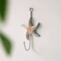Mediterranean starfish wall hook, decorative iron key and coat hanger for home decor. - Starfish Hook