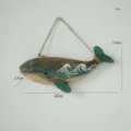 Decorazione da appendere a parete balena in legno stile oceano ciondolo creativo soggiorno. - Stile 1