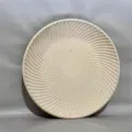 28cm Στρογγυλό Ξύλινο Πιάτο Ρετρό Φρουτιέρα Διακόσμηση Αξεσουάρ Φωτογράφισης - Πιάτο Φρούτων με Σχέδιο Στροβιλισμού / 28cm