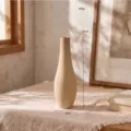 Vaso di fiori secchi in ceramica grezza minimalista decorazione per la casa 30 cm altezza - Grande Vaso Bottiglia d'Acqua Grezzo