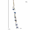 Decorazione murale da appendere con pesci di legno blu e bianco stile 51cm 140g - Stile Pesce Bianco