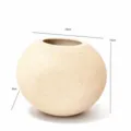 Vaso rotondo in legno per fiori secchi grezzo arredamento casa stile 16x15cm medio - Medio Vaso Piatto Grezzo