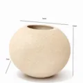 Minimalistische rohe Holzvase runde Trockenblumenhalterung Heimdeko rustikales Kunsthandwerk 14cm - Kleine Flache Vase Rohling