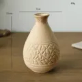 Minimalistische raue Keramik Blumenvase kleine Tisch Deko Vase fuer Heimdekoration Trockenblumen - Minenflasche Muster Rohling