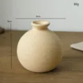 Minimalistische runde Holz-Trockenblumen-Vase, rohes Holzhandwerk für die Wohnkultur. - Minenflasche Großer Bauch Rohling