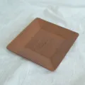 Minimalist square brown retro jewelry tray and storage plate for entryway keys and home decor. - Brown Square Basin