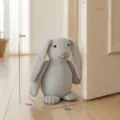 Small lop-eared rabbit door stop plush toy with cute design and weighted base for home use. - Lop-Eared Rabbit Door Stop / Gray