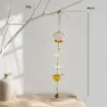 Campanello vento conchiglia colorato stile mediterraneo sospensione decorazione casa - Stile Conchiglia Giallo-Bianco