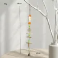 Campanella a vento in legno colorato stile mediterraneo per decorazione casa, 48cm - Stile Pesce Giallo-Bianco