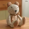 Orsacchiotto di stoffa a pois vintage bambola imbottita decorazione tavolo 18cm - Orsetto a pois beige