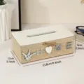 Scatola di fazzoletti in legno vintage porta carta da tavola contenitore decorativo - Stile D Cuore