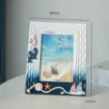 Cornice portafoto in legno in stile mediterraneo 5x7 pollici da tavolo per arredamento - 7 Pollici Verticale (Barca a Vela)