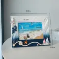 Cornice per foto in legno stile mediterraneo decorazione da tavolo per casa 7x5 pollici. - 7 Pollici Orizzontale (Barca a Vela)