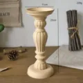 Portacandele a pilastro in stile europeo vintage grezzo DIY retro supporto decorativo - Piccolo Portacandele Tessuto