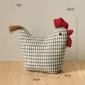Fermaporta in tessuto gallo peluche carino decorazione domestica con sabbia 30x10x24cm - Fermaporta Pollo / Quadri Verdi