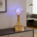 Lusso Nordico Palla Di Cristallo LED Lampada Da Tavolo Oro Ferro Arte Deco Soggiorno - Grande Arco Luna Xiaomanyao