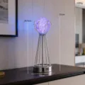 European luxury iron crystal ball glowing ornament home decor desktop display photography prop. - Large Silver Inclusive Xiaomanyao