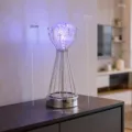 European luxury iron art glowing crystal ball home decor ornament for living room table. - Small Silver Inclusive Xiaomanyao