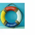 Mediterranean style decorative foam lifebuoy yellow 20cm model for home bar wall decor - 20cm Four-Color No Net