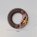 Mediterranean style miniature decorative ring with coastal shell and starfish design, 11cm. - Small Lifebuoy