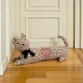 Simpatico fermaporta gatto in tessuto a quadri per camera da letto antivento arredo - Quadri Rossi