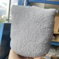 Cuscino fermaporta in pile grigio, tessuto morbido anticollisione per decorazione. - Fermaporta grigi in peluche