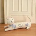 Simpatico ferma porta in tessuto a gatto fermaporta decorativo animale per camera letto - Blu