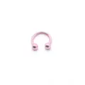Anneau de piercing en acier inoxydable rose, bijou corporel pour le nez et la lèvre. - 6mm / Rose Avec Boule